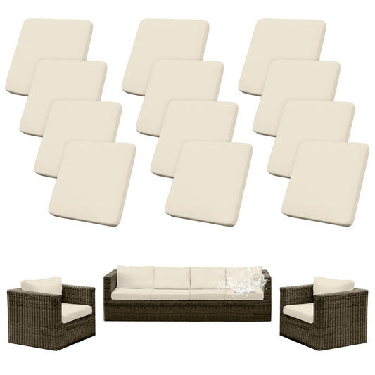12Pcs Patio Cushion Cover Replacement