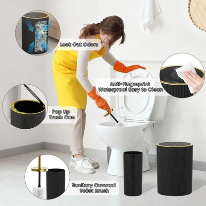 Gold Bathroom Accessories Set