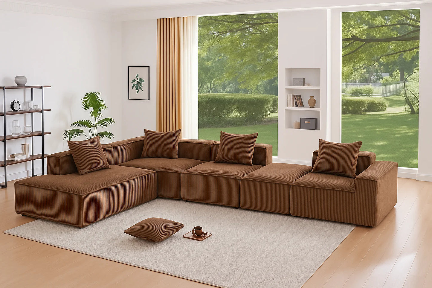 Sectional boneless Couch withModern Sofa with  Upholstered Couches for Room
