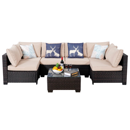 Outdoor Sectional Sofa PE Patio with