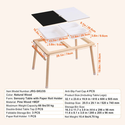Wooden Sensory Table for Kids Activity