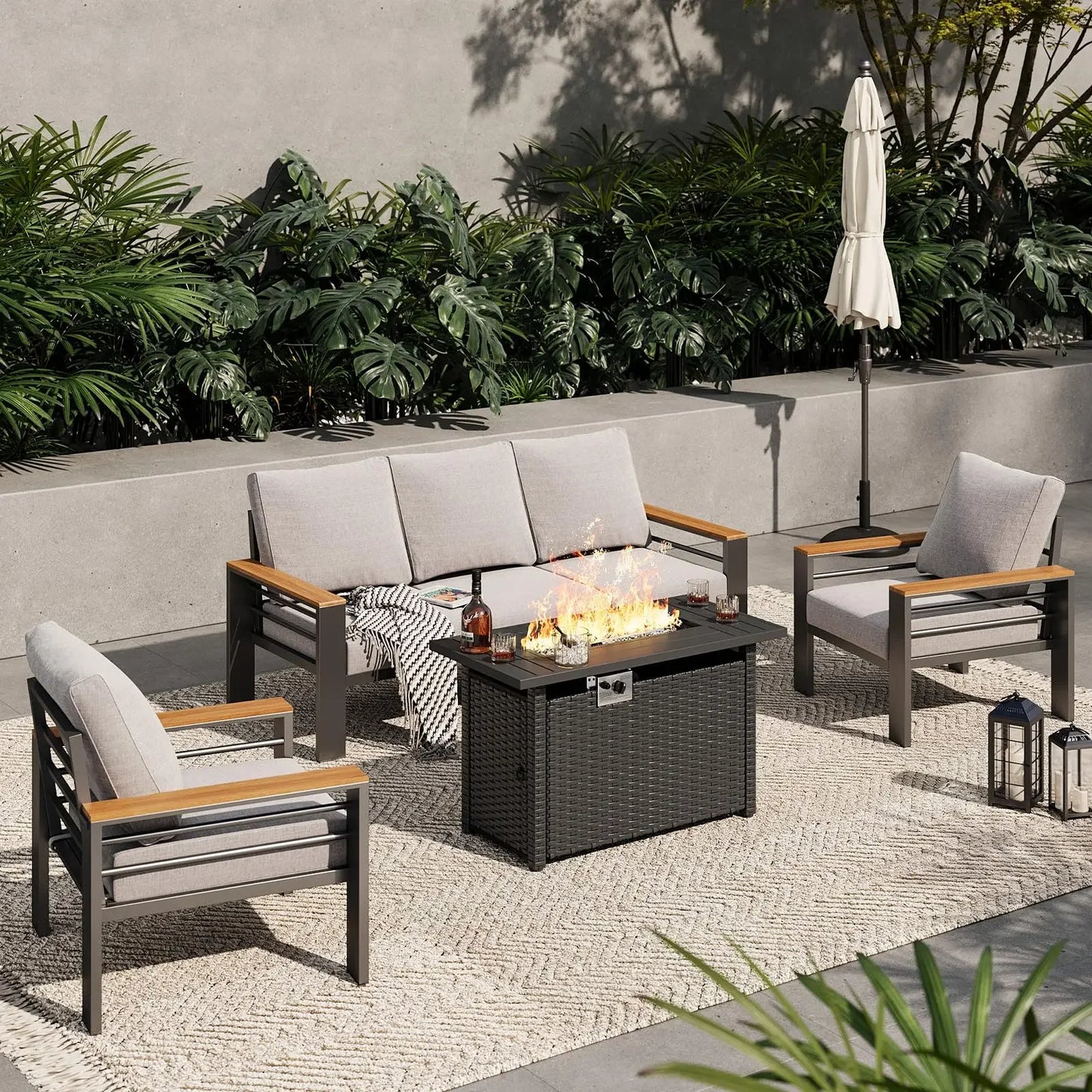 Outdoor Sectional with Coffee Table