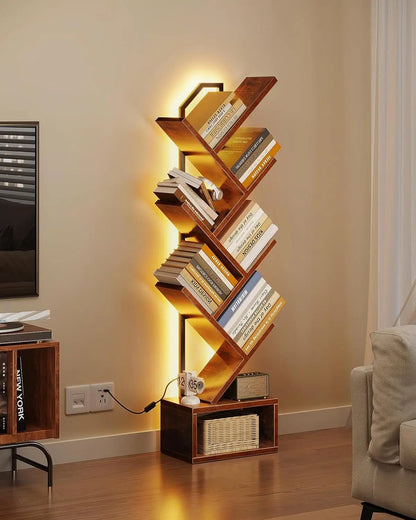 Steel & Wood Floor Standing Bookcase