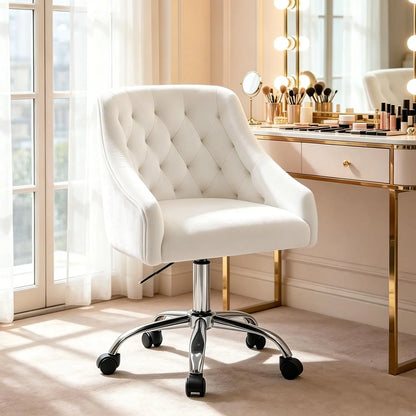 Vanity Chair with Wheels