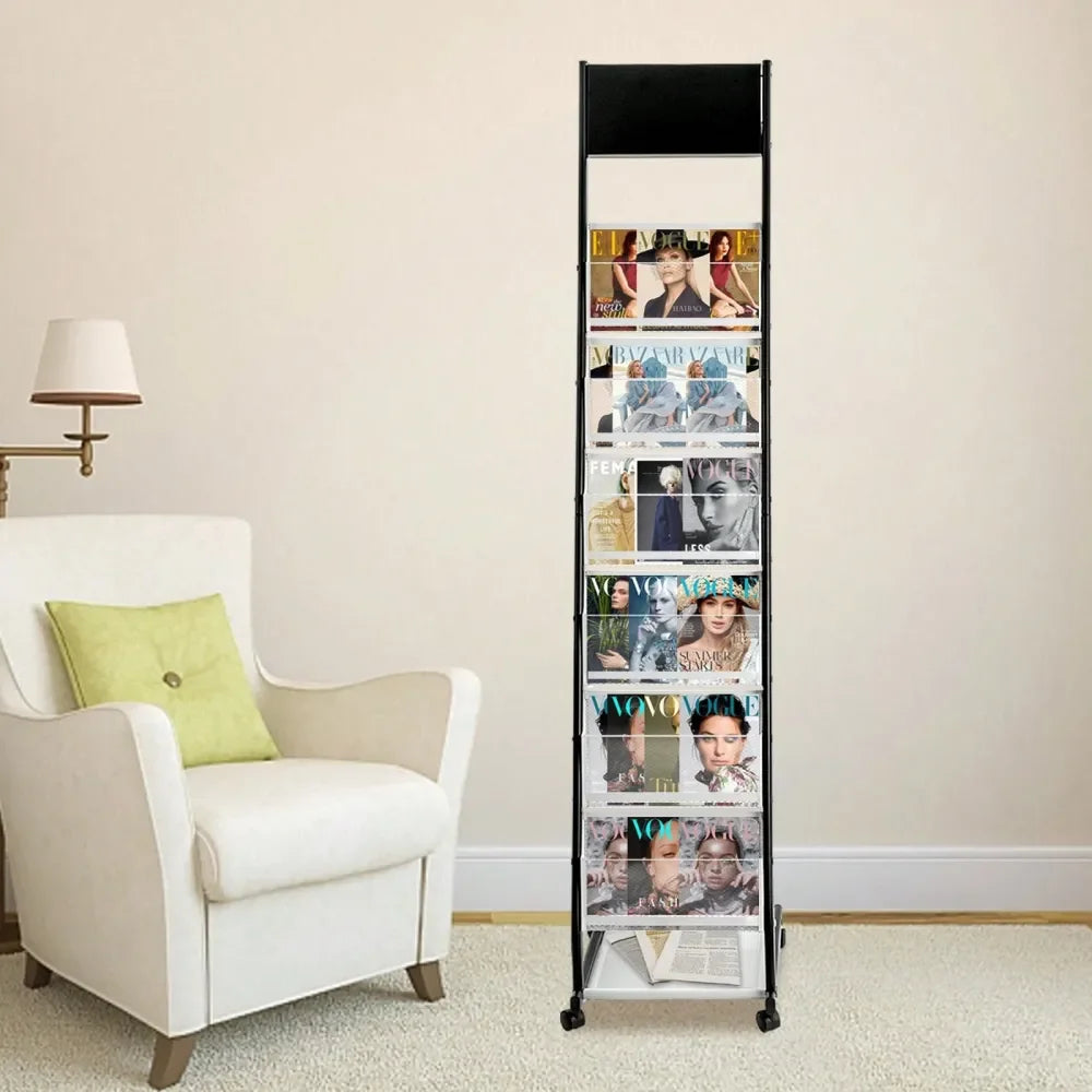 Rolling Magazine Rack