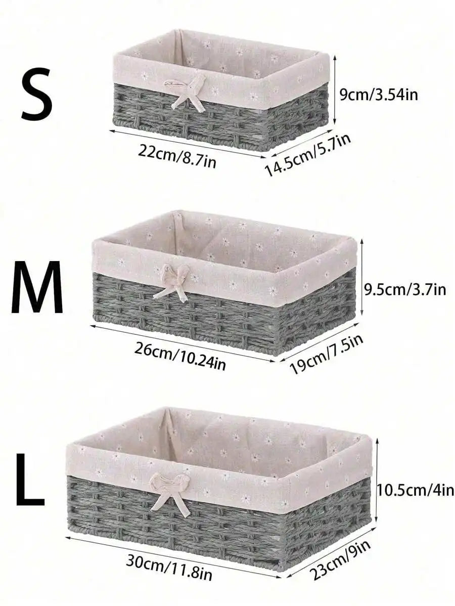 Woven Desktop Storage Basket