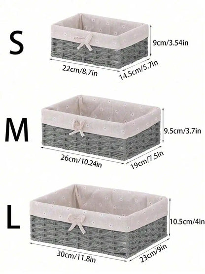 Woven Desktop Storage Basket