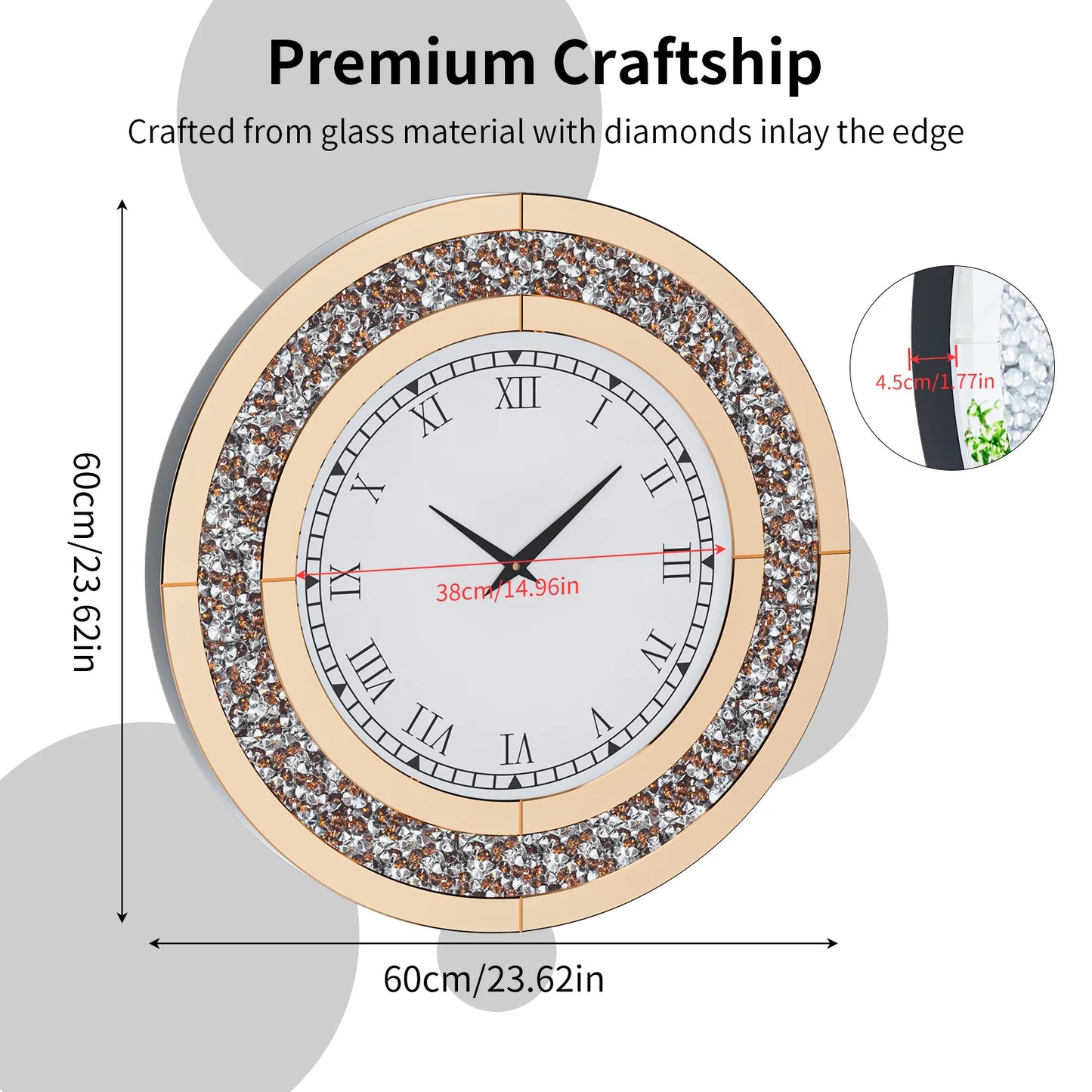 Mirror Wall Clock