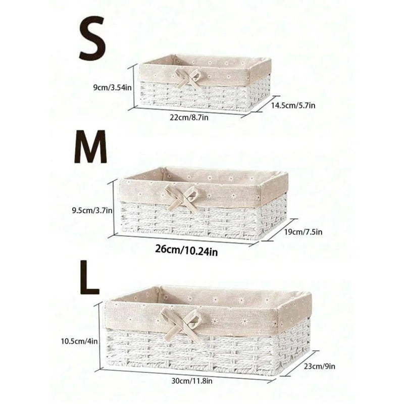 Woven Desktop Storage Basket