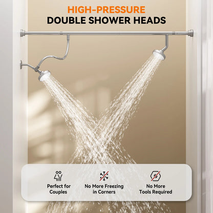 Double Shower Heads with Rod