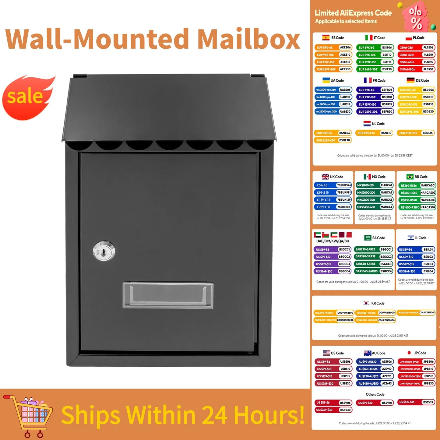 Wall-Mounted Mailbox