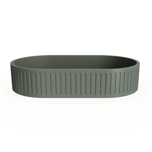 Oval Dark Green Bathroom Sink