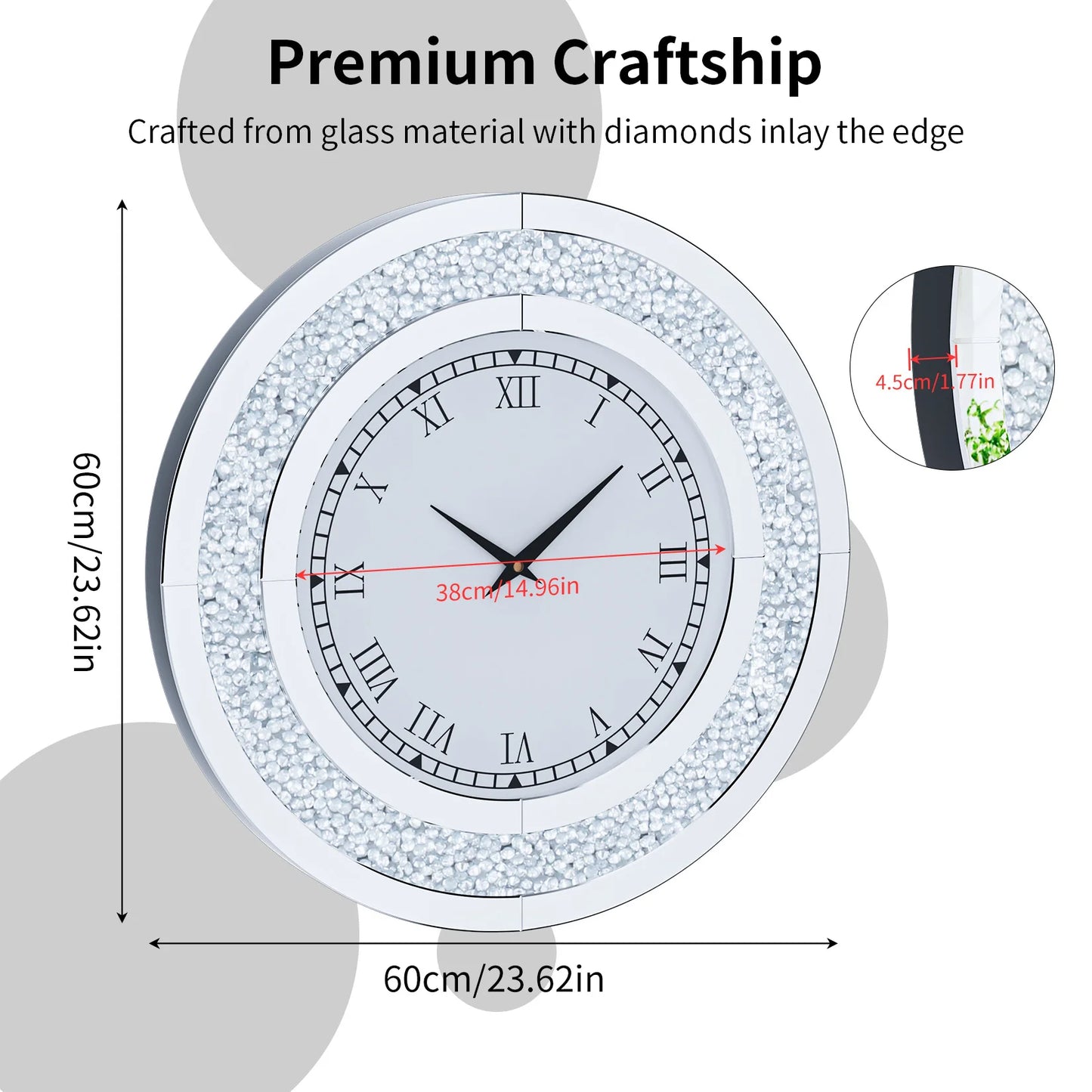 Mirror Wall Clock