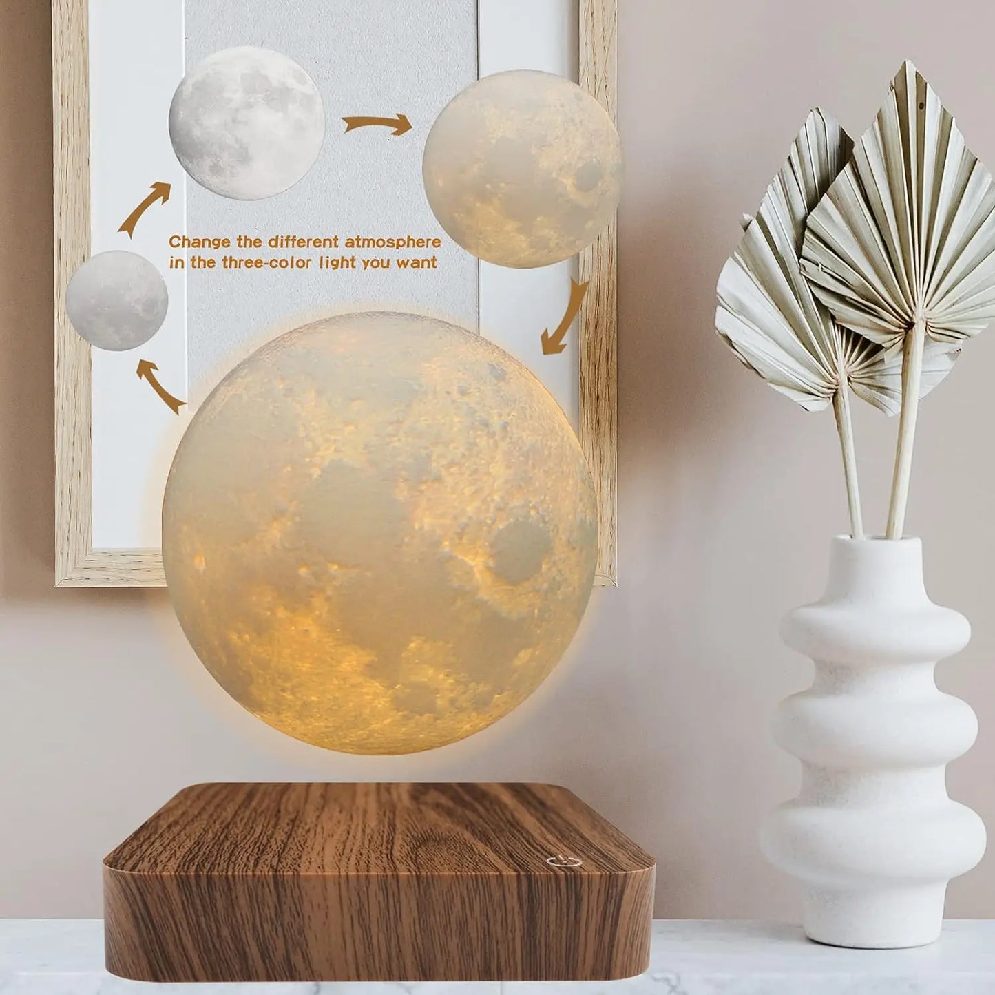 Magnetic Floating Rotating Moon Lamp