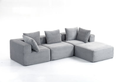 Sectional boneless Couch withModern Sofa with  Upholstered Couches for Room