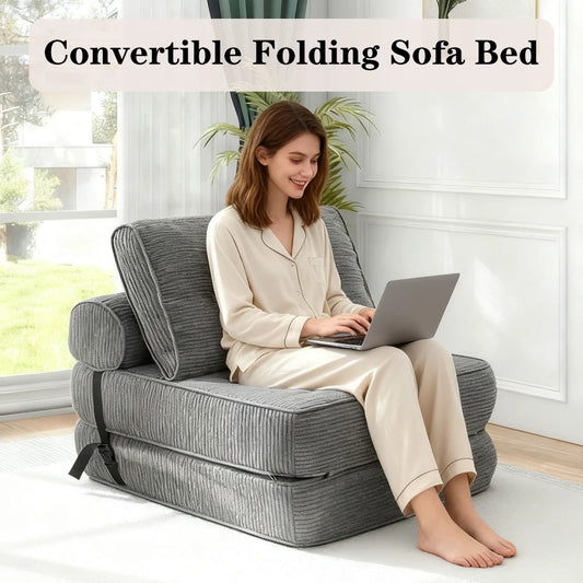 Convertible  Corduroy Futon Guest Accommodation