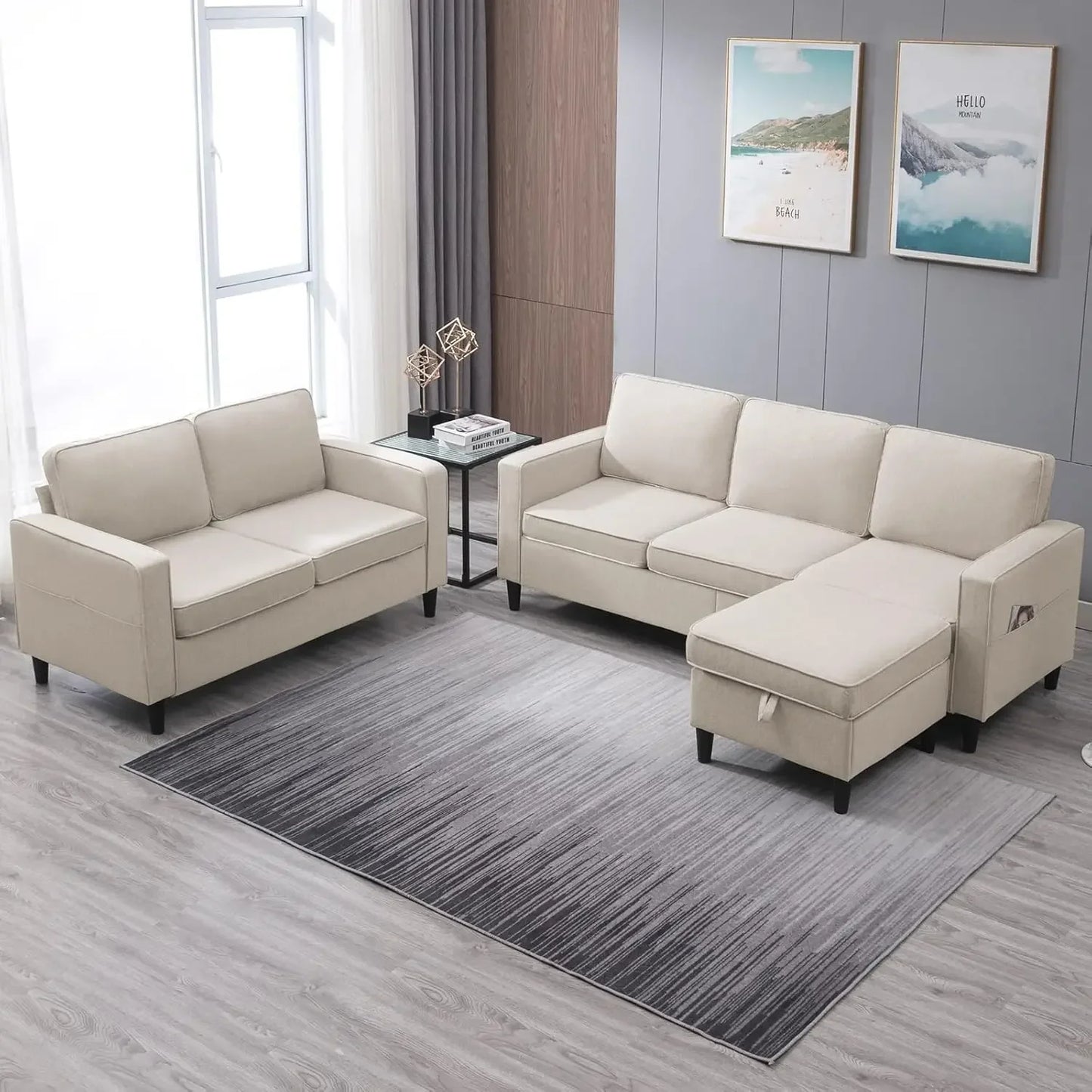 3-Seat Sofa and Loveseat Sets