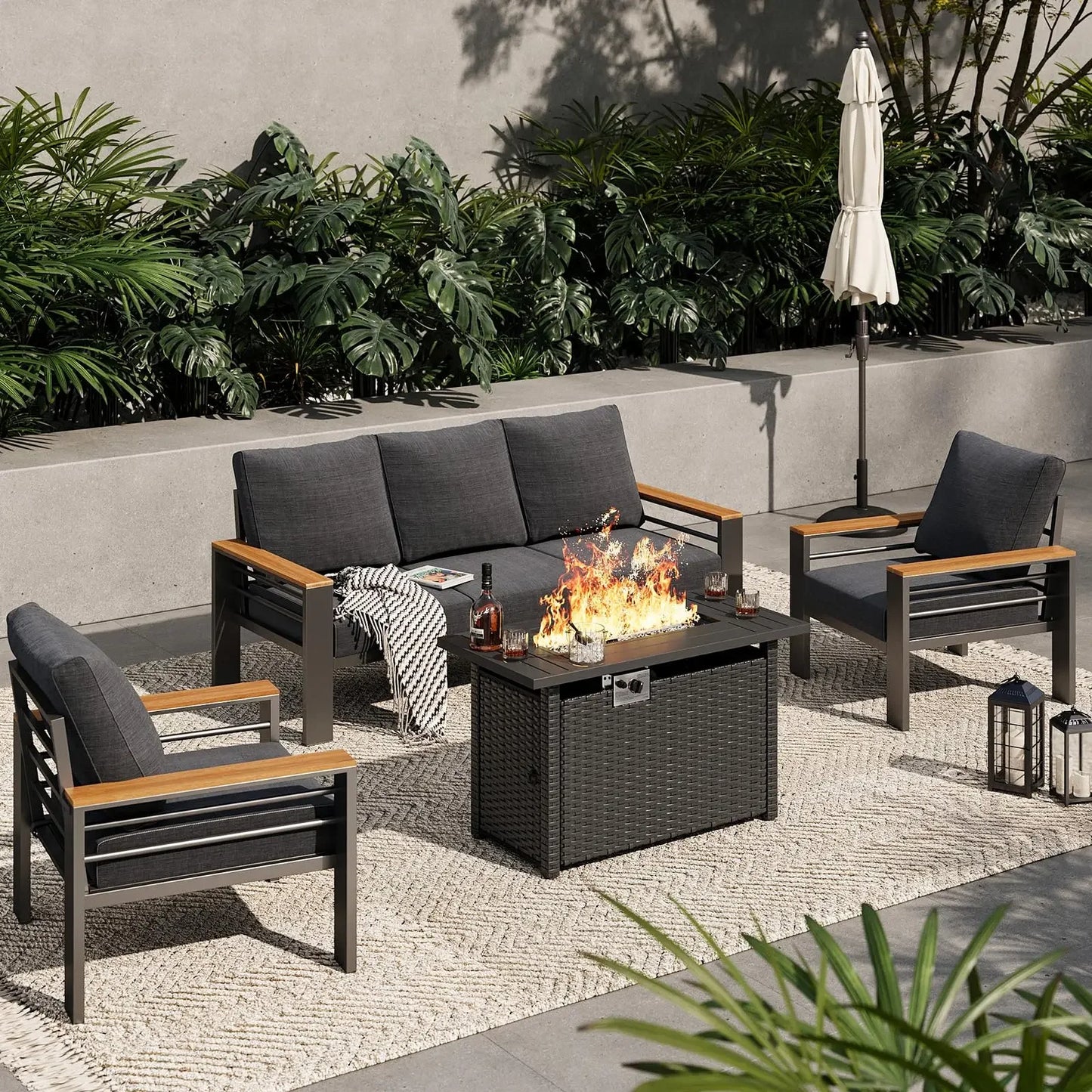 Outdoor Sectional with Coffee Table
