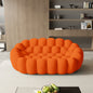 78'' Modern Curved Boneless Sofa Football-Shaped Lazy Floor Sofas