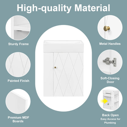 Bathroom Vanity with Ceramic Sink