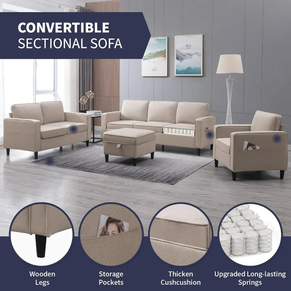 3-Seat Sofa and Loveseat Sets