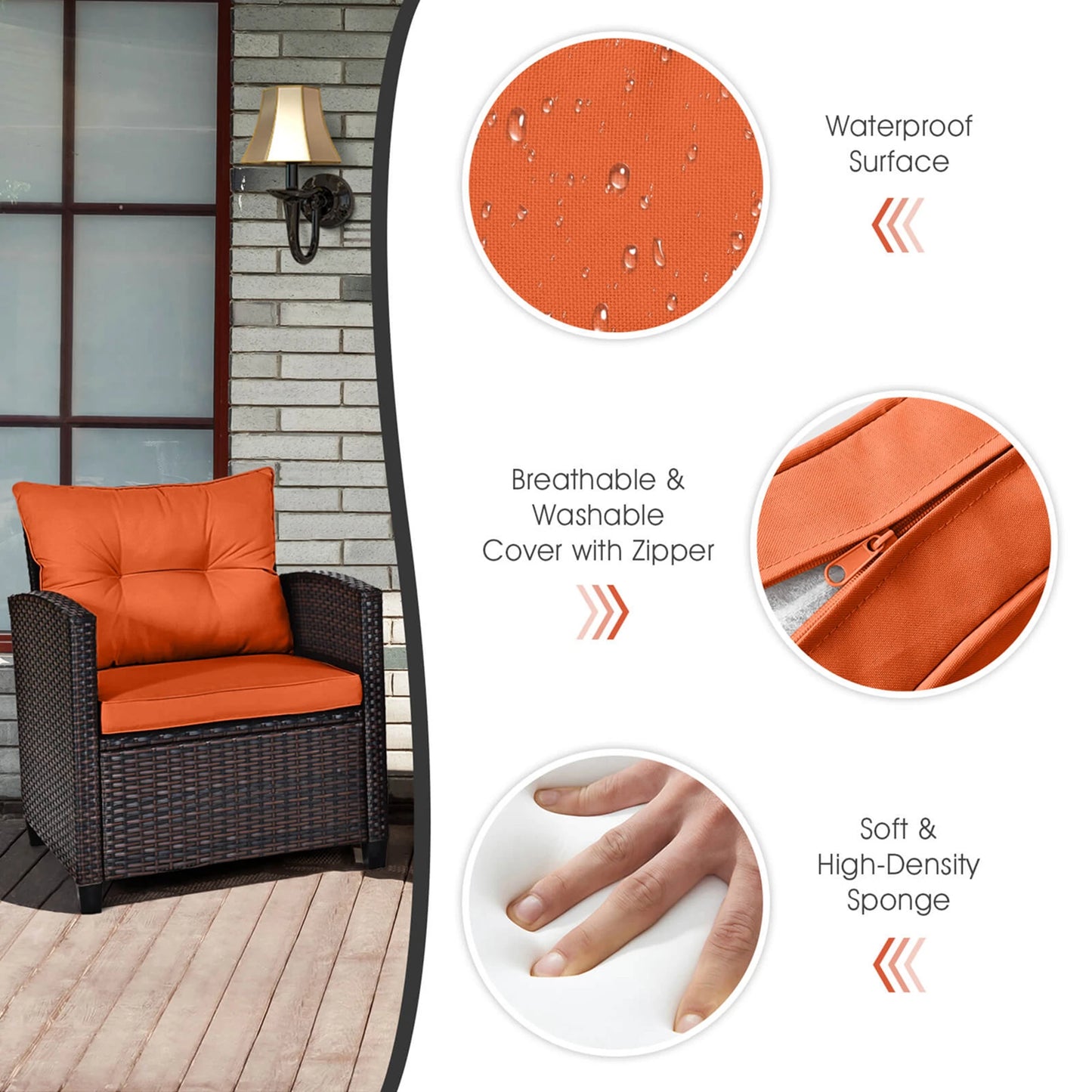 Patio Rattan Furniture Set