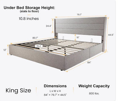 King Size Lift Up Storage Bed