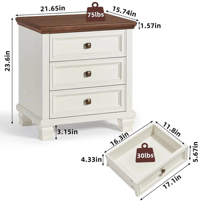 Farmhouse White Nightstand