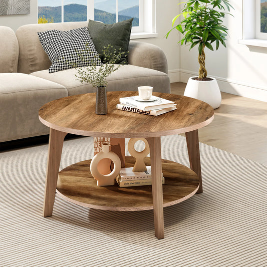 Wood Round Coffee Table