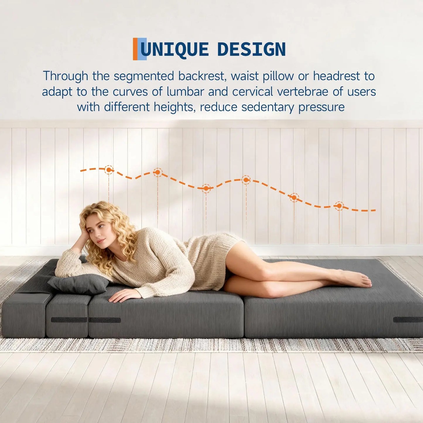 Pillow Space-Saving Fold Out Chair Bed