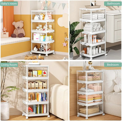 4-Tier Stackable Storage Bins