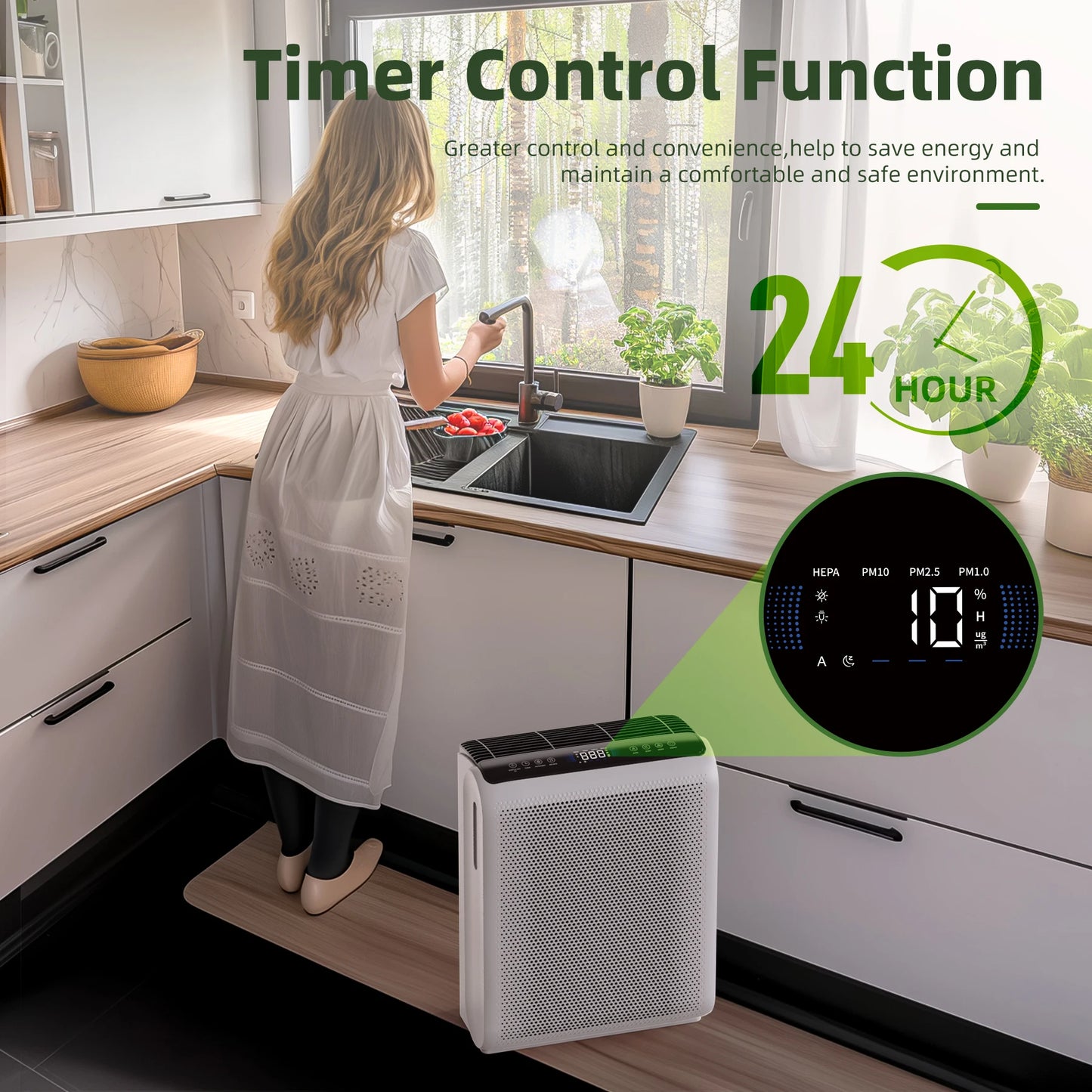 Touch Control Air Purifier 3 Speed