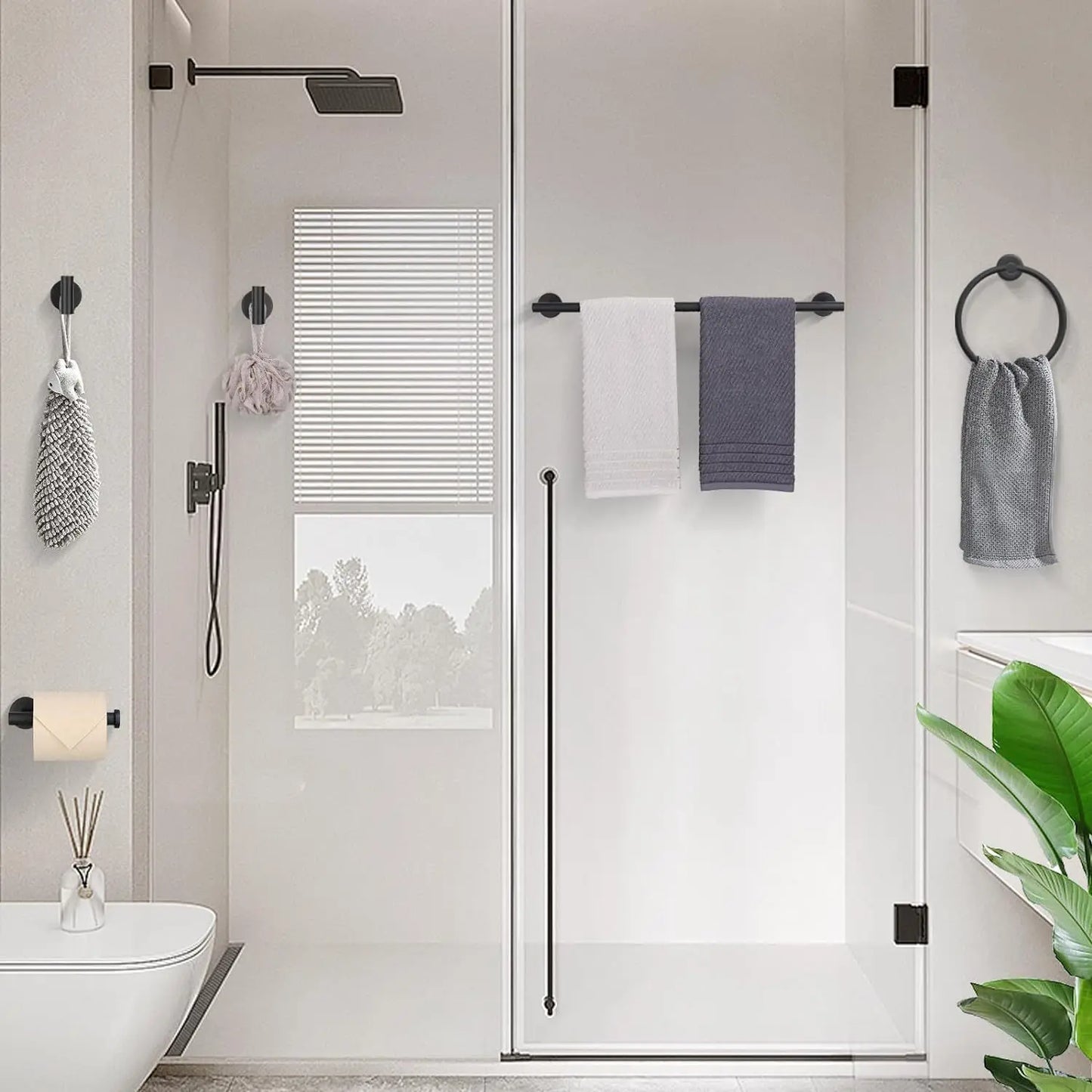 5 Piece Stainless Steel Towel Rack Set