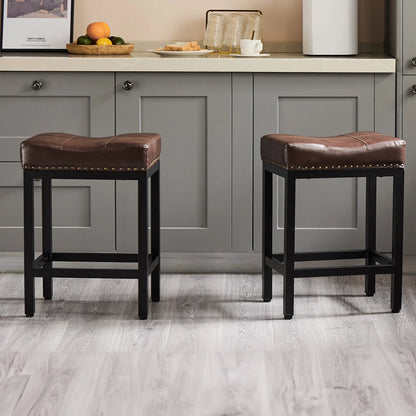 Saddle-Style Bar Stools
