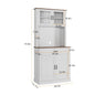 Freestanding Buffet Glass Doors