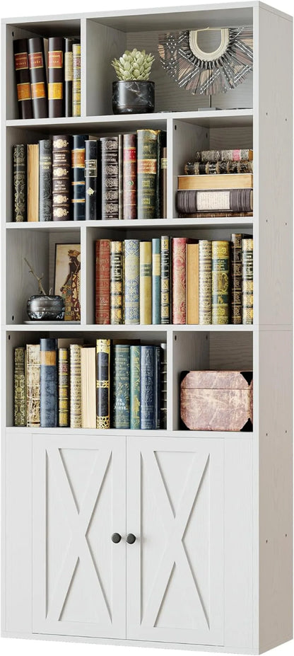 Tall Bookshelf with Storage