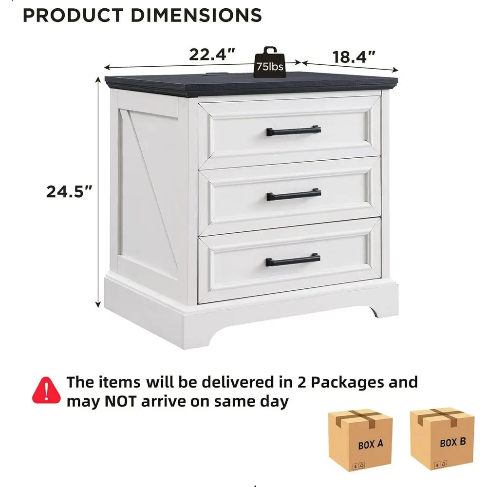 22 Inch Wide Dual Nightstands