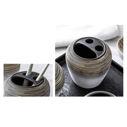 5-Piece Ceramic Bathroom Accessory Set