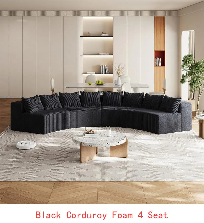 Curved Modular Sectional Foam Sofa