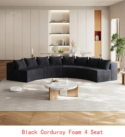 Curved Modular Sectional Foam Sofa