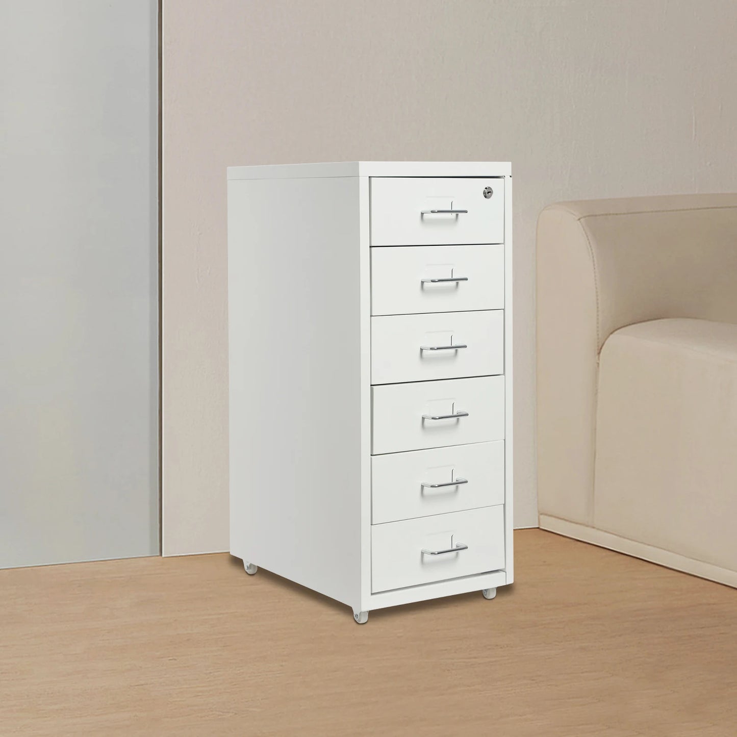 6 Drawer File Cabinet with Lock