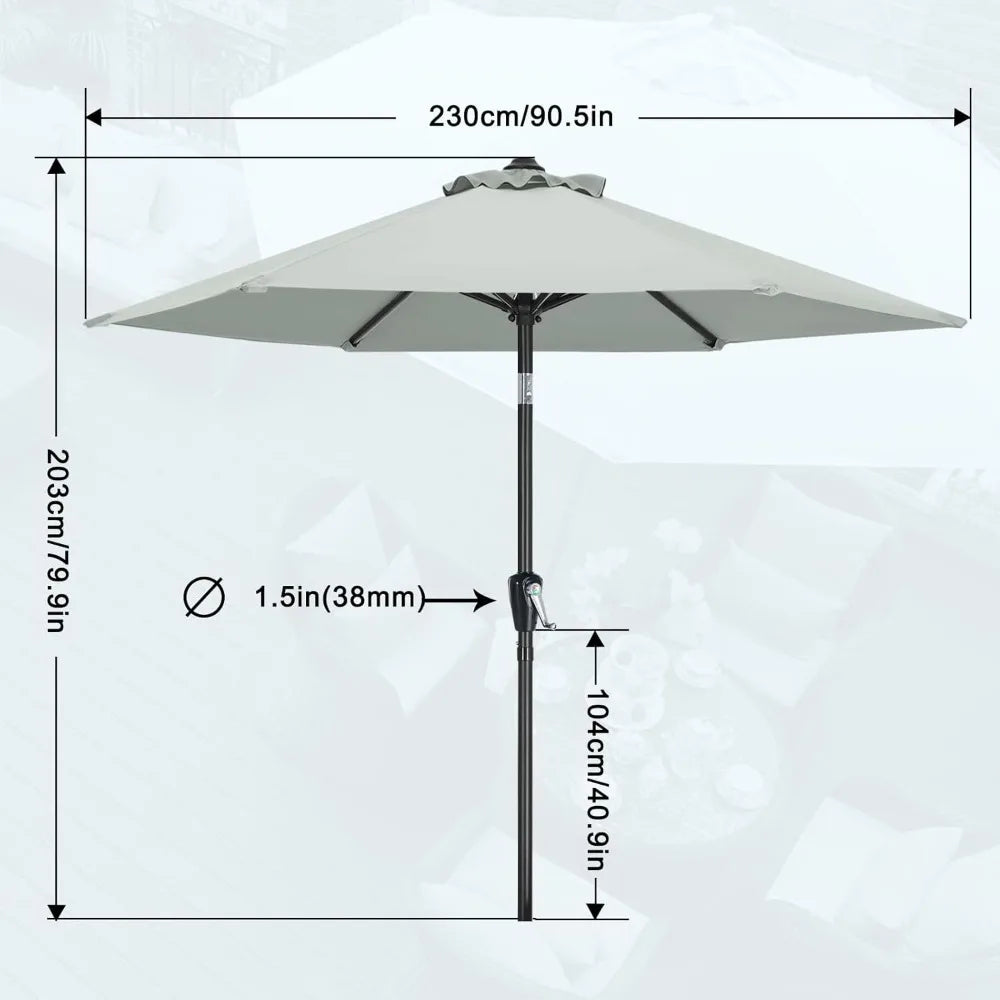 Light Gray Patio Umbrella