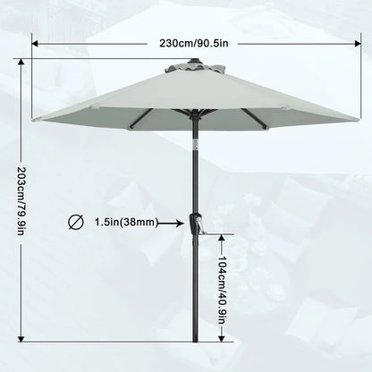 Light Gray Patio Umbrella