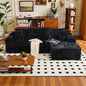 L-Shaped Living Room SofaMinimalist Deep Seat Design