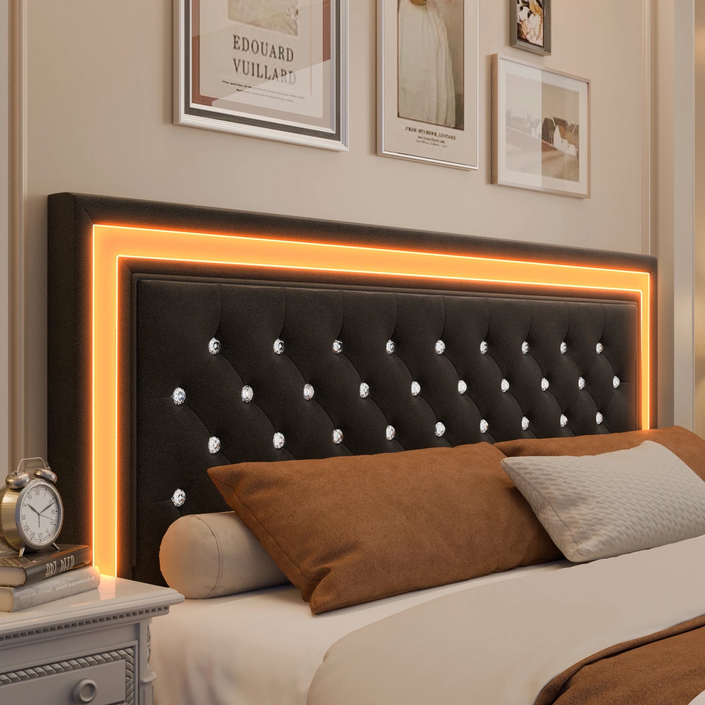 Queen LED Platform Bed Frame
